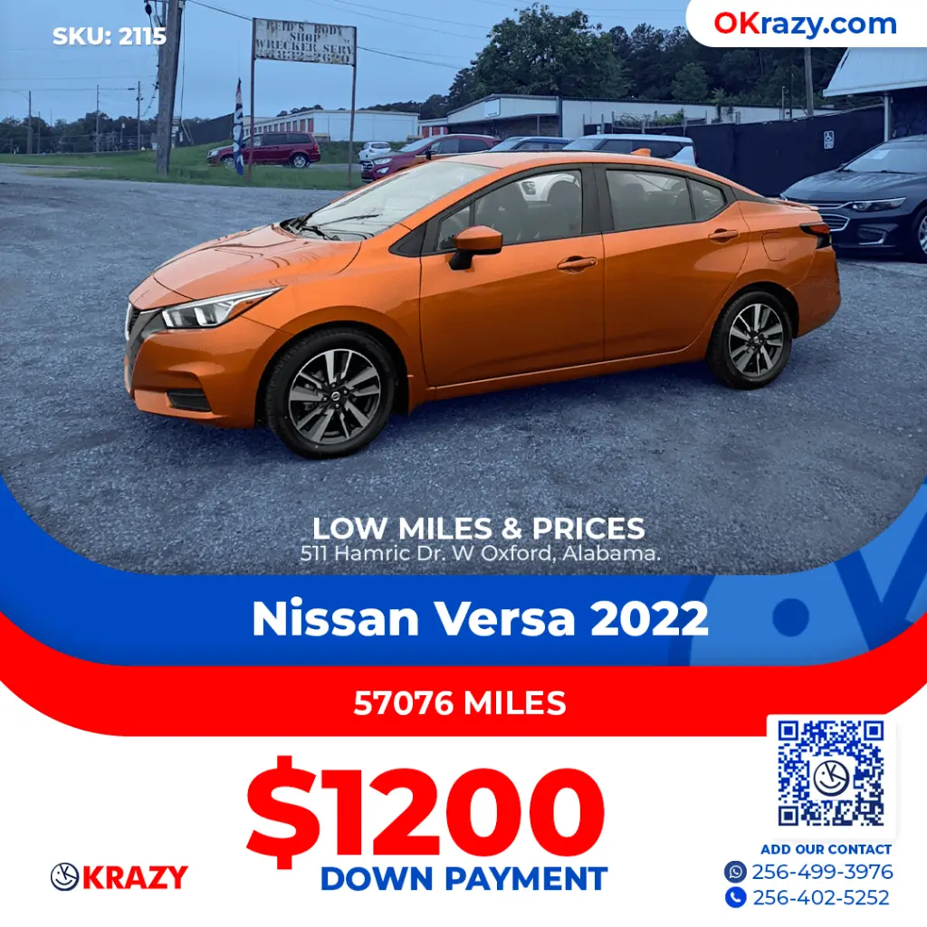 2022 Nissan Versa SV Sedan 4D