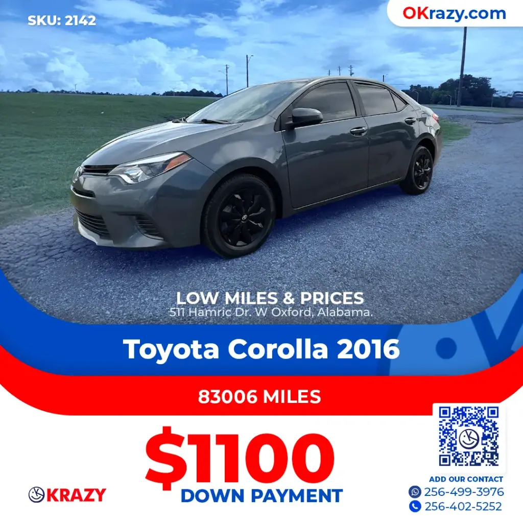 2016 Toyota Corolla L Sedan 4D