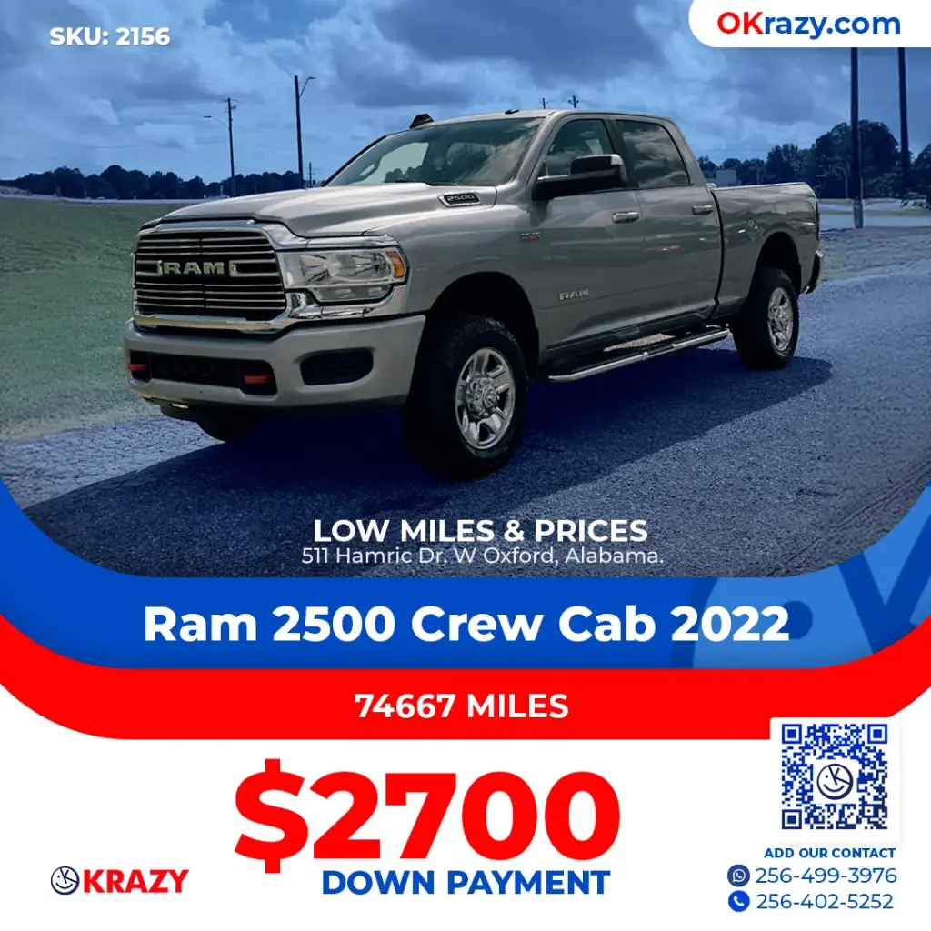 2022 Ram 2500 Crew Cab Big Horn Pickup 4D 6 1/3 ft