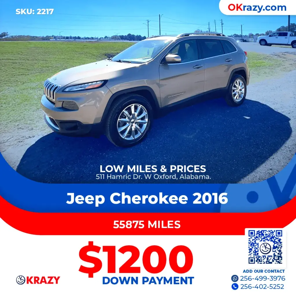 2016 Jeep Cherokee Limited Sport Utility 4D