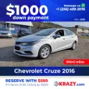 2016 Chevrolet Cruze LT Sedan 4D 