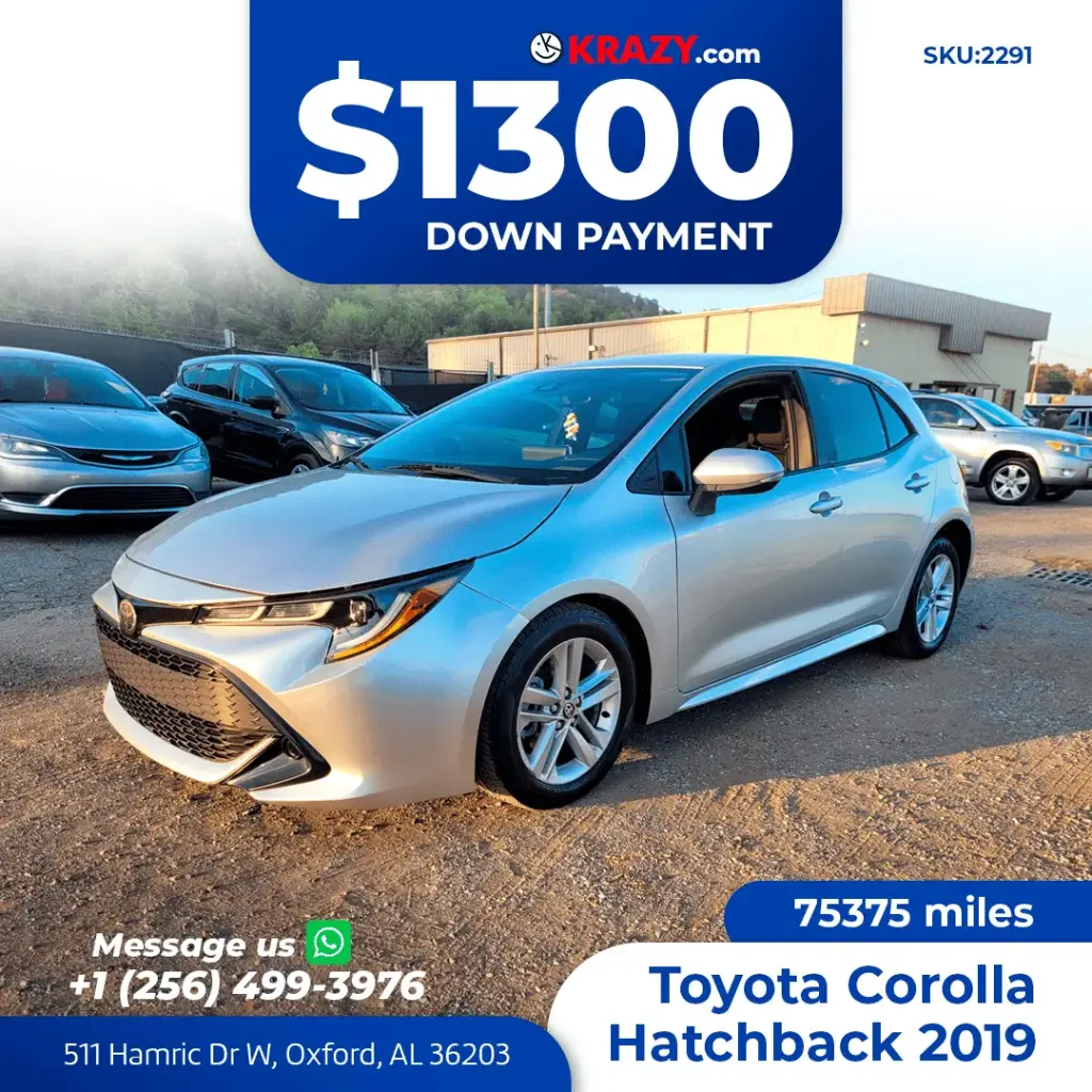 2291 - 2019 Toyota Corolla Hatchback SE Hatchback 4D