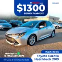 2291 - 2019 Toyota Corolla Hatchback SE Hatchback 4D