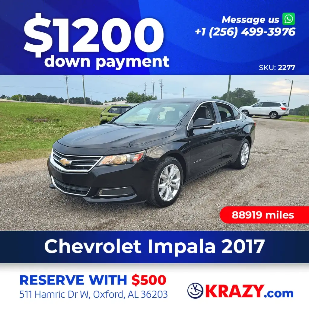 2277 - 2017 Chevrolet Impala LT Sedan 4D