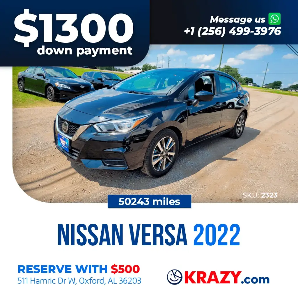 2323 - 2022 Nissan Versa SV Sedan 4D
