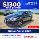 2323 - 2022 Nissan Versa SV Sedan 4D