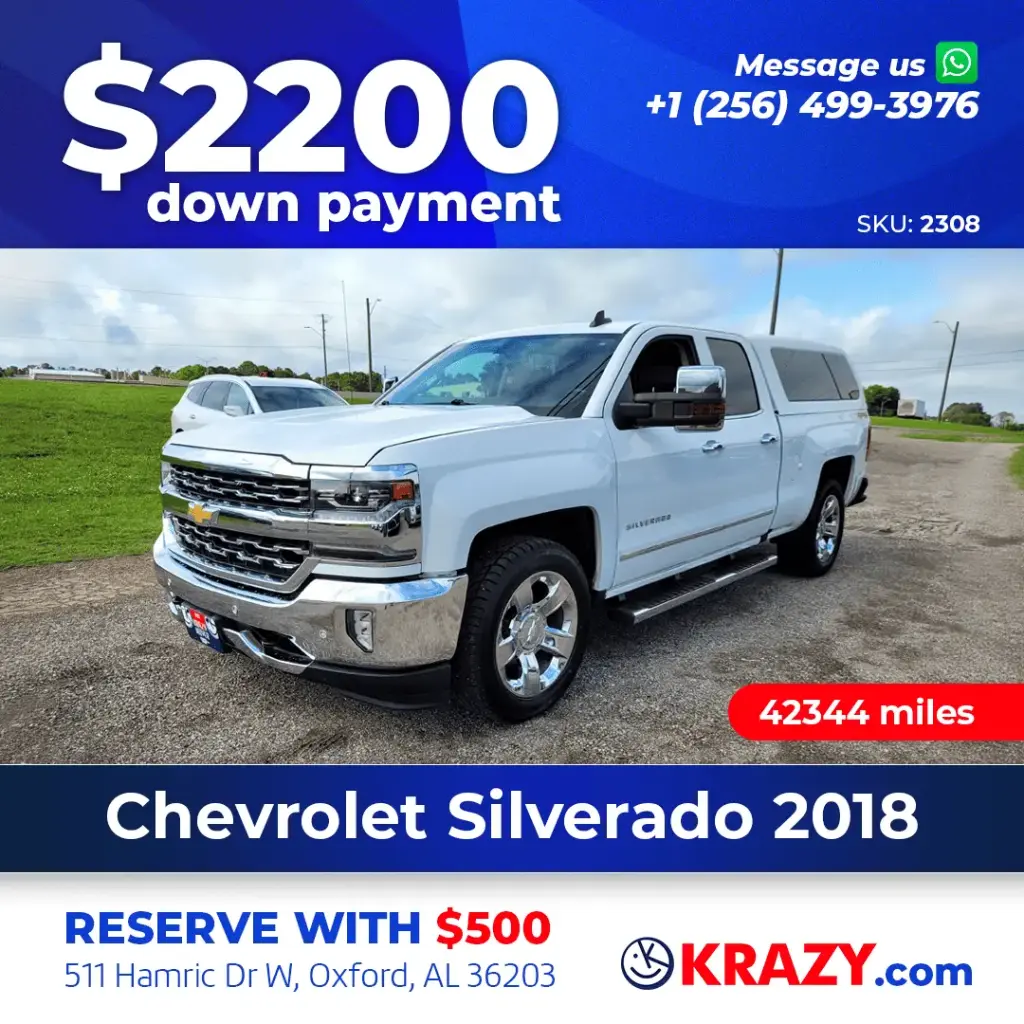 2308 - 2018 Chevrolet Silverado 1500 Double Cab LTZ Pickup 4D 6 1/2 ft
