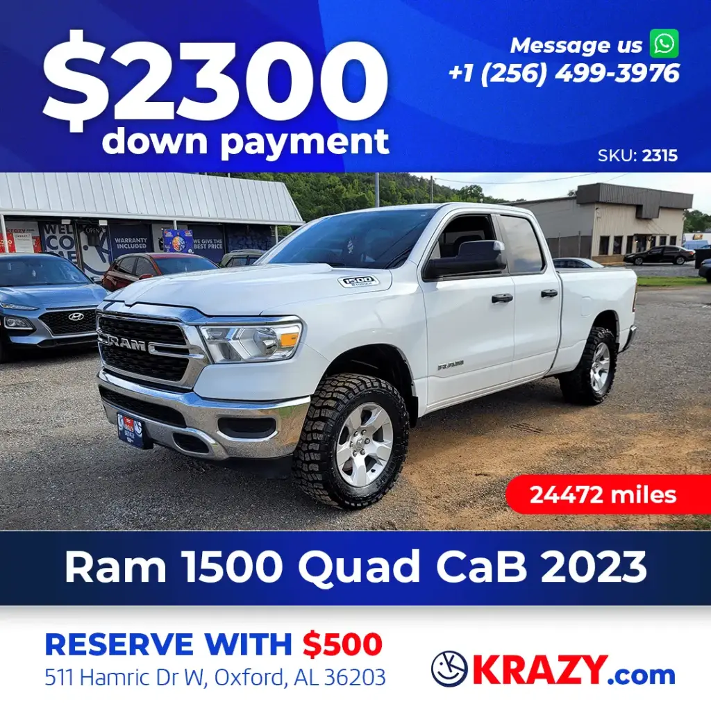 2315 - 2023 Ram 1500 Quad Cab Big Horn Pickup 4D 6 1/3 ft 