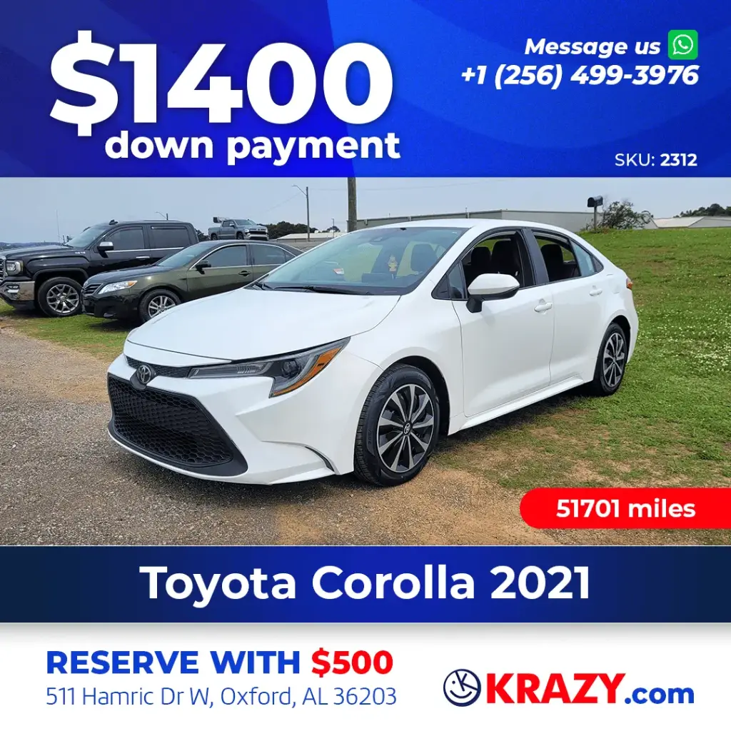 2312 - 2021 Toyota Corolla LE Sedan 4D