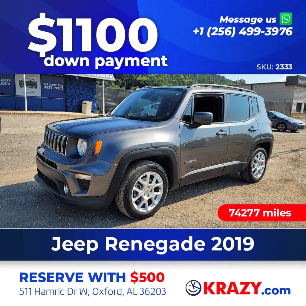 2333 - 2019 Jeep Renegade Latitude Sport Utility 4D 