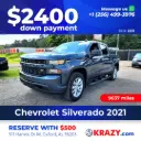 2331 - 2021 Chevrolet Silverado 1500 Crew Cab Custom Pickup 4D 5 3/4 ft