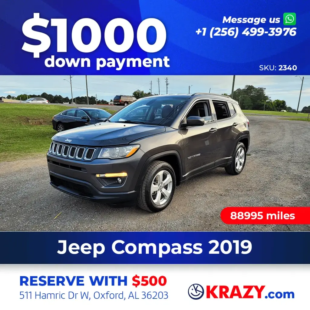 2340 - 2019 Jeep Compass Latitude Sport Utility 4D 