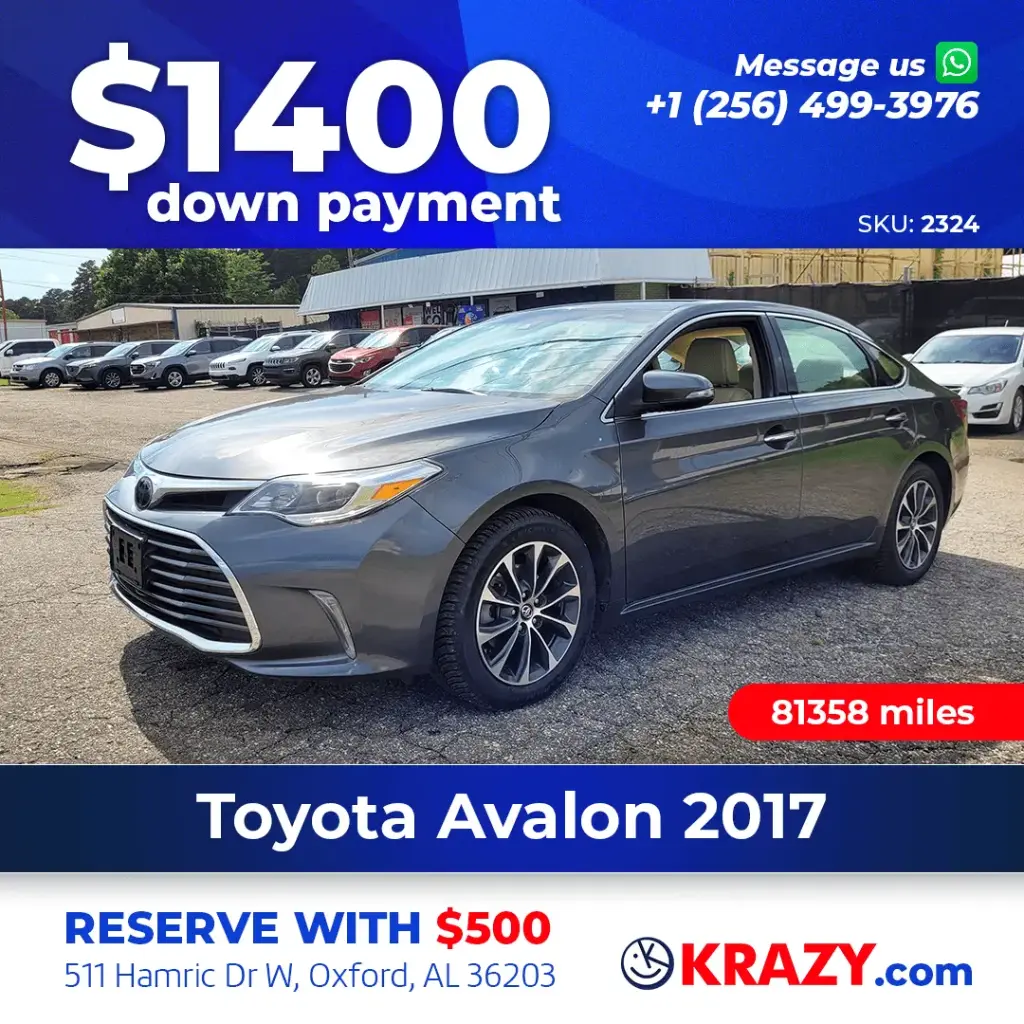 2324 - 2017 Toyota Avalon XLE Sedan 4D