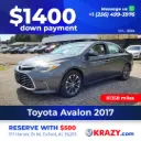 2324 - 2017 Toyota Avalon XLE Sedan 4D