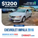 2016 Chevrolet Impala LT Sedan 4D 