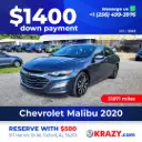 2020 Chevrolet Malibu RS Sedan 4D 