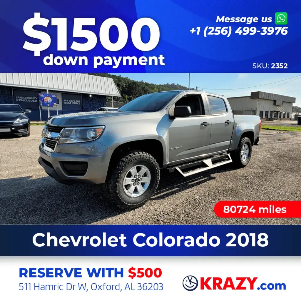 2018 Chevrolet Colorado Crew Cab Work Truck Pickup 4D 5 ft 