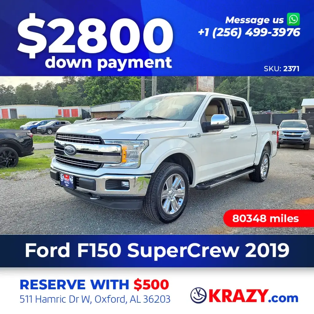 2371 - 2019 Ford F150 SuperCrew Cab Lariat Pickup 4D 5 1/2 ft