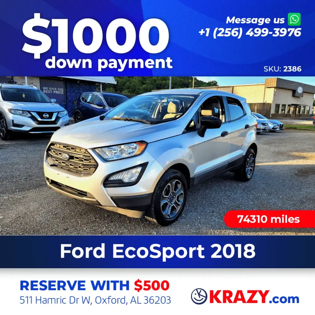 2018 Ford EcoSport S Sport Utility 4D 