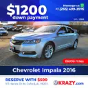 2365 - 2016 Chevrolet Impala LTZ Sedan 4D