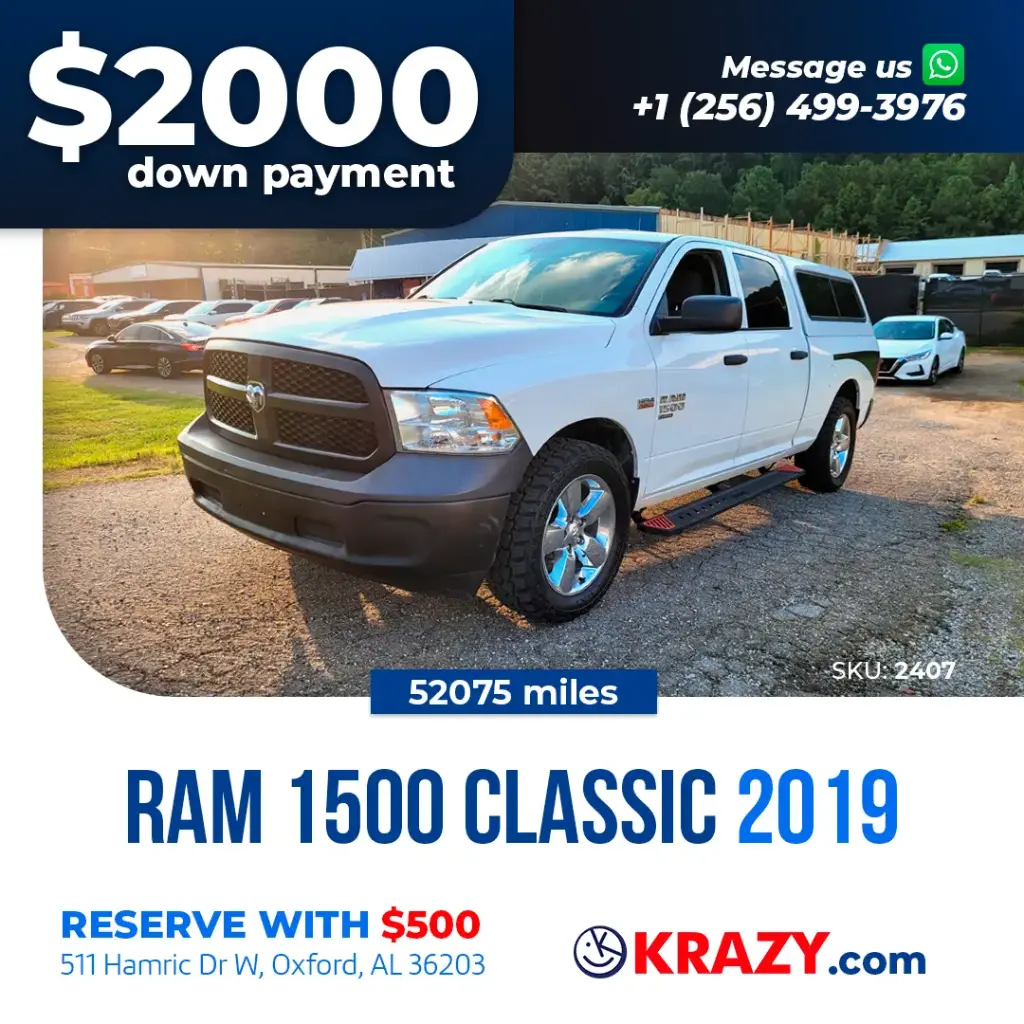 2019 Ram 1500 Classic Crew Cab Tradesman Pickup 4D 6 1/3 ft 