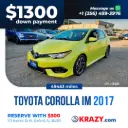 2017 Toyota Corolla iM Hatchback 4D 