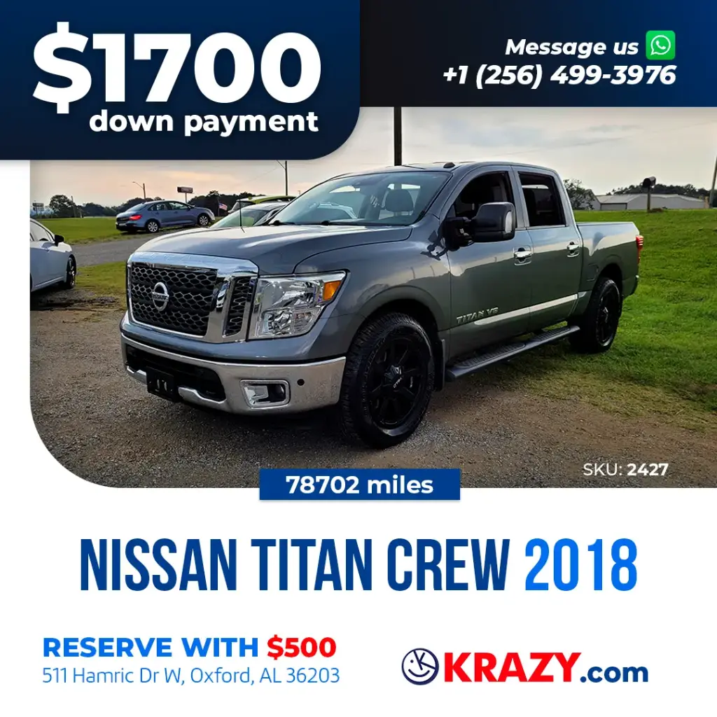2018 Nissan Titan Crew Cab SV Pickup 4D 5 1/2 ft 