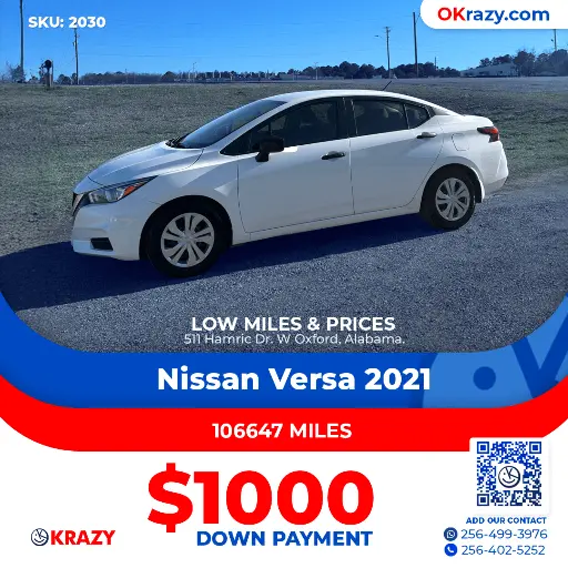 [2030] 2021 NISSAN VERSA S SEDAN 4D