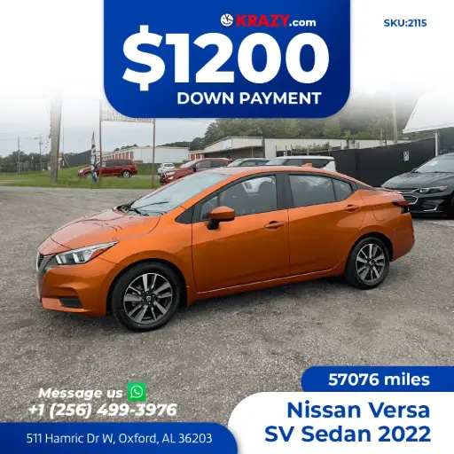 [2115] 2022 Nissan Versa SV Sedan 4D