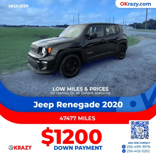 [2139] 2020 Jeep Renegade Sport SUV 4D