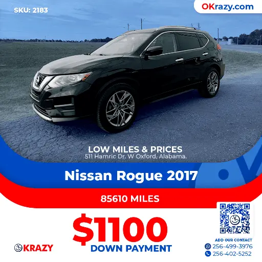 [2183] 2183 - 2017 Nissan Rogue SV Sport 