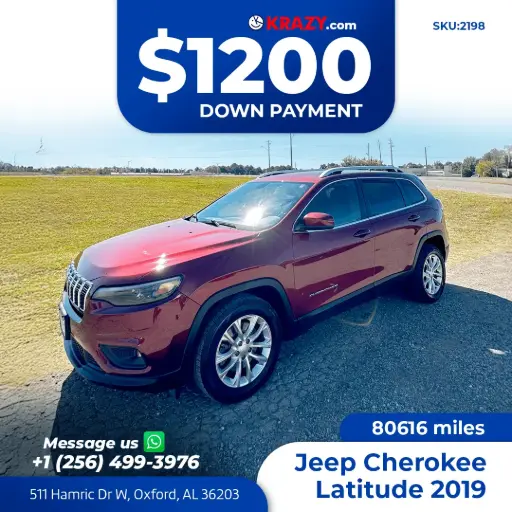 [2198] 2019 Jeep Cherokee Latitude Sport Utility 4D