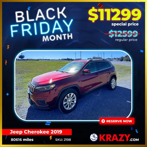 [2198] 2019 Jeep Cherokee Latitude Sport Utility 4D