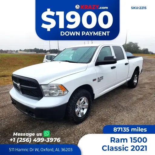 [2215] 2021 Ram 1500 Classic Crew Cab Tradesman Pickup 4D 6 1/3 ft