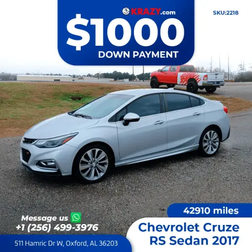 [2218] 2017 Chevrolet Cruze RS Sedan 4D