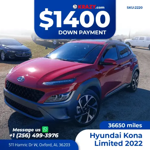[2220] 2022 Hyundai Kona Limited Sport Utility 4D