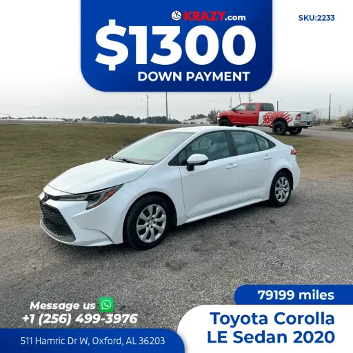 [2233] 2020 Toyota Corolla LE Sedan 4D 