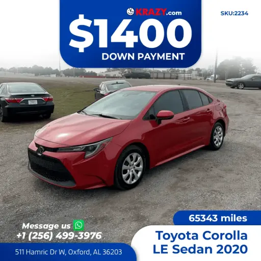 [2234] 2020 Toyota Corolla LE Sedan 4D 