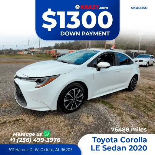 [2250] 2020 Toyota Corolla LE Sedan 4D 