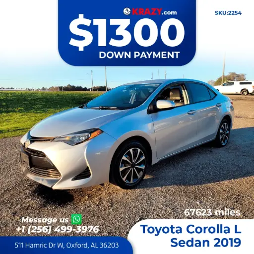 [2254] 2019 Toyota Corolla L Sedan 4D 