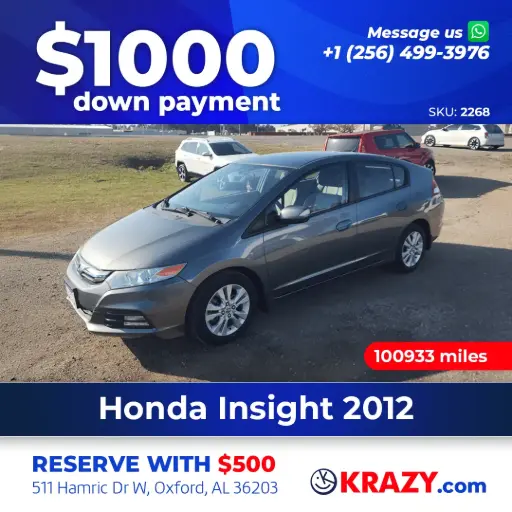 [2268] 2012 Honda Insight EX Hatchback 4D 