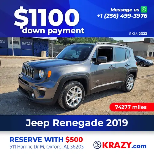 [2333] 2333 - 2019 Jeep Renegade Latitude Sport Utility 4D 