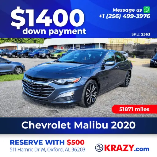 [2363] 2020 Chevrolet Malibu RS Sedan 4D 