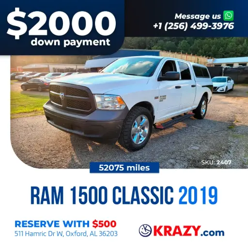 [2407] 2019 Ram 1500 Classic Crew Cab Tradesman Pickup 4D 6 1/3 ft 