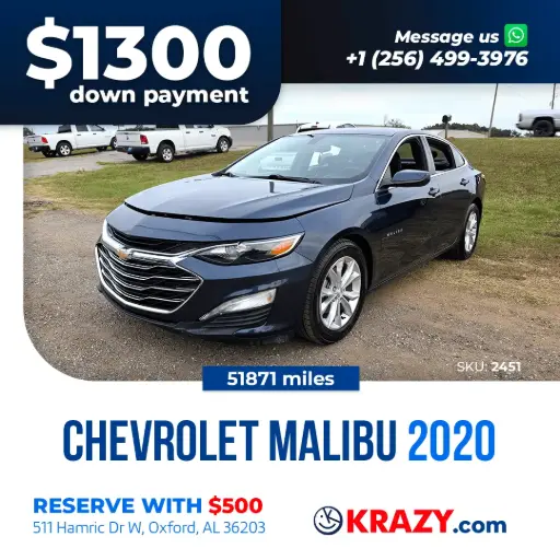 [2451] 2451 - 2020 Chevrolet Malibu LT