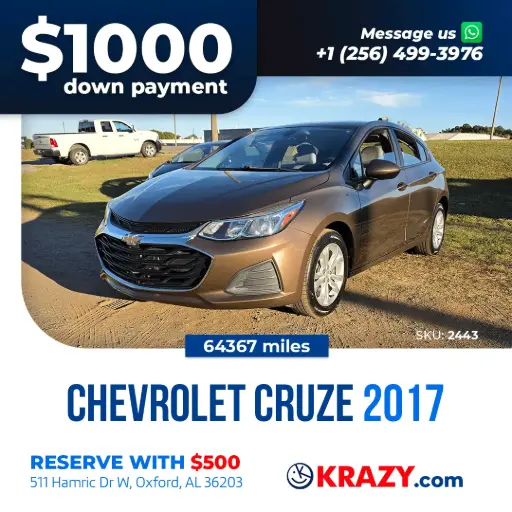 [2443] 2443 - 2017 Chevrolet Cruze LT
